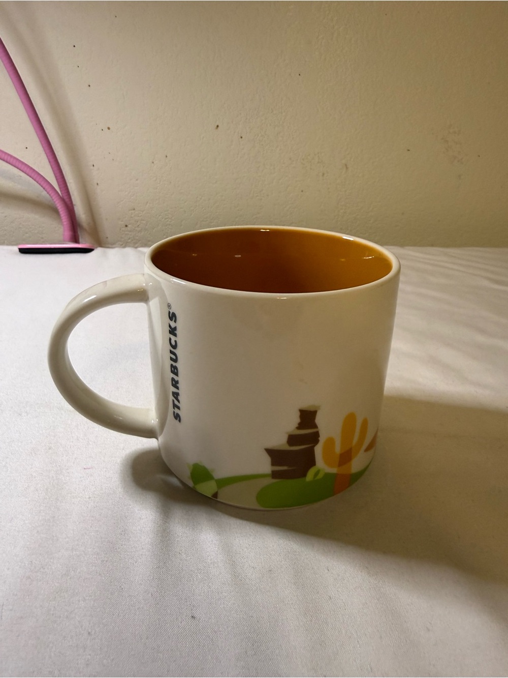 Starbucks You Are Here Mug with Orange Interior Accent-Texas